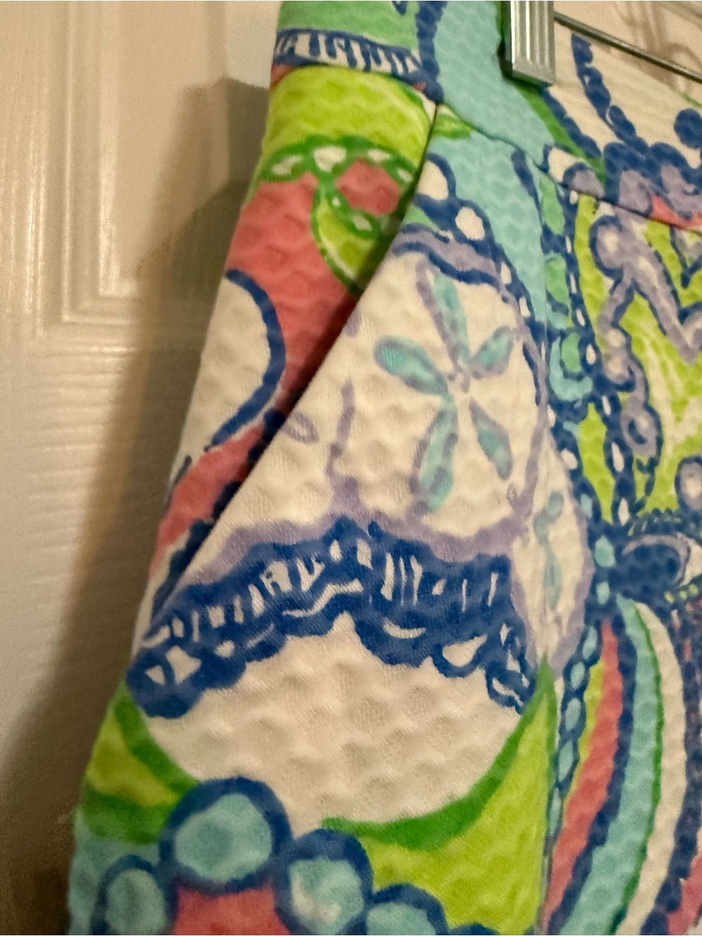 Lilly Pulitzer Bright Blue Green Pink Paisley Mini Skirt - Picture 6 of 10